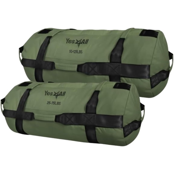 Yes4All Sandbags for Working Out - Heavy Duty Sandbag for Weight Fitness, 25-200LBS, Lifting Sand Bag - Multi Color & Size