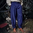thumbnail image 2 of Cmfcve Mens Medieval Pirate Pants Renaissance Viking Knicker Cotton Gothic Costume Trousers, 2 of 5