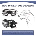 thumbnail image 3 of UOSIA Dog Goggles Dog Sunglasses for Medium to Large Breed Anti-UV Eye Protection,L,2-pack (Black Clear), 3 of 5