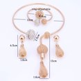 thumbnail image 2 of Dubai Gold Color Crystal Tassels Jewelry Fashion Wedding African Costume Necklace Earring Bangle Rings Jewelry Sets, 2 of 2