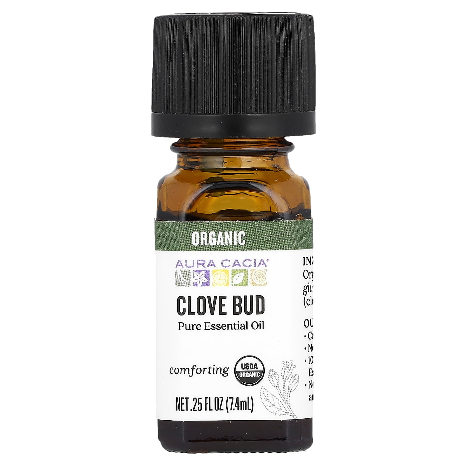 Aura Cacia Organic Clove Bud 0 25 fl oz 7 4 ml
