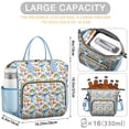 thumbnail image 5 of White Colorful Dinosaurs Pattern Womens Lunch Box for Work,Insulated Large Lunch Bag for Tween and Teen,Loncheras Para Mujer,Leakproof Adult Lunch Bag for Work,Beach,Travel,Picnic,Camping, 5 of 7