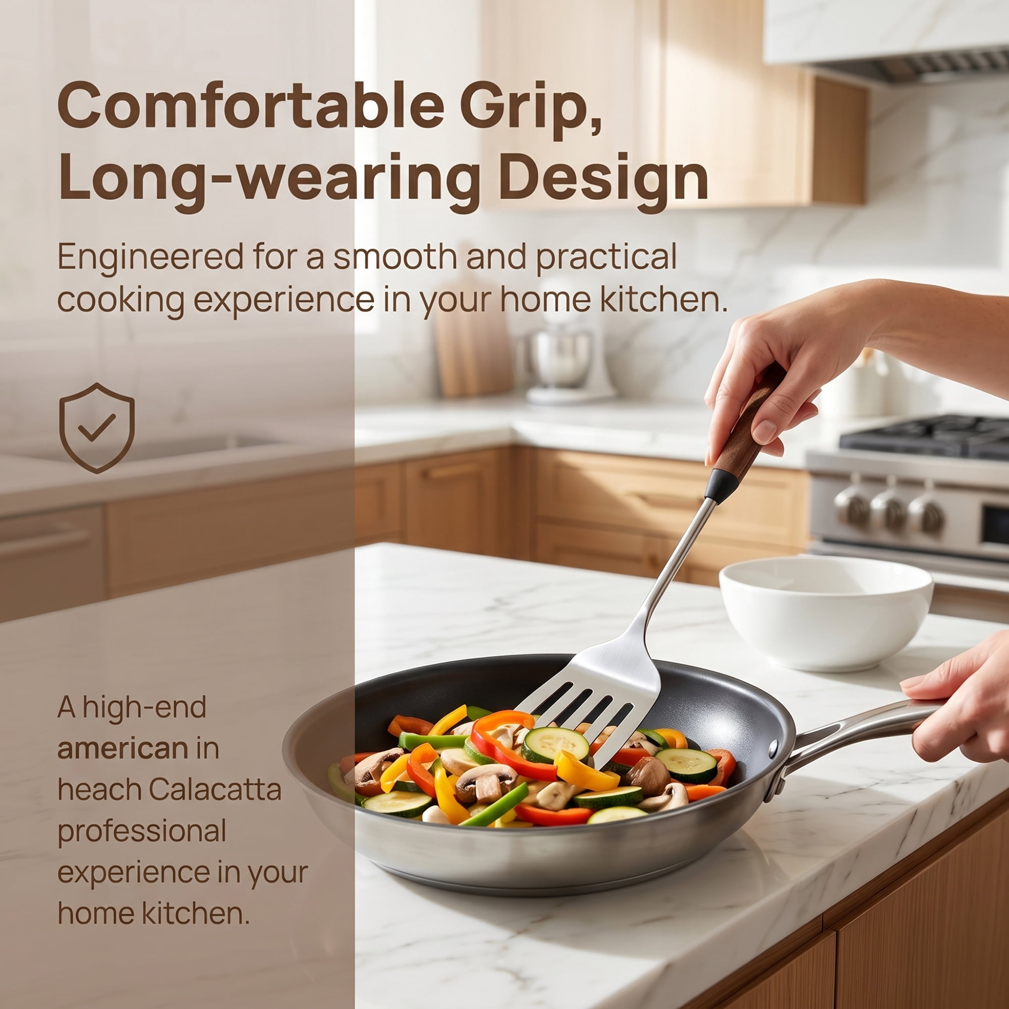 Unique Bargains Color-blocked Kitchen Utensil Set with Silicone Dark Brown F 2pcs