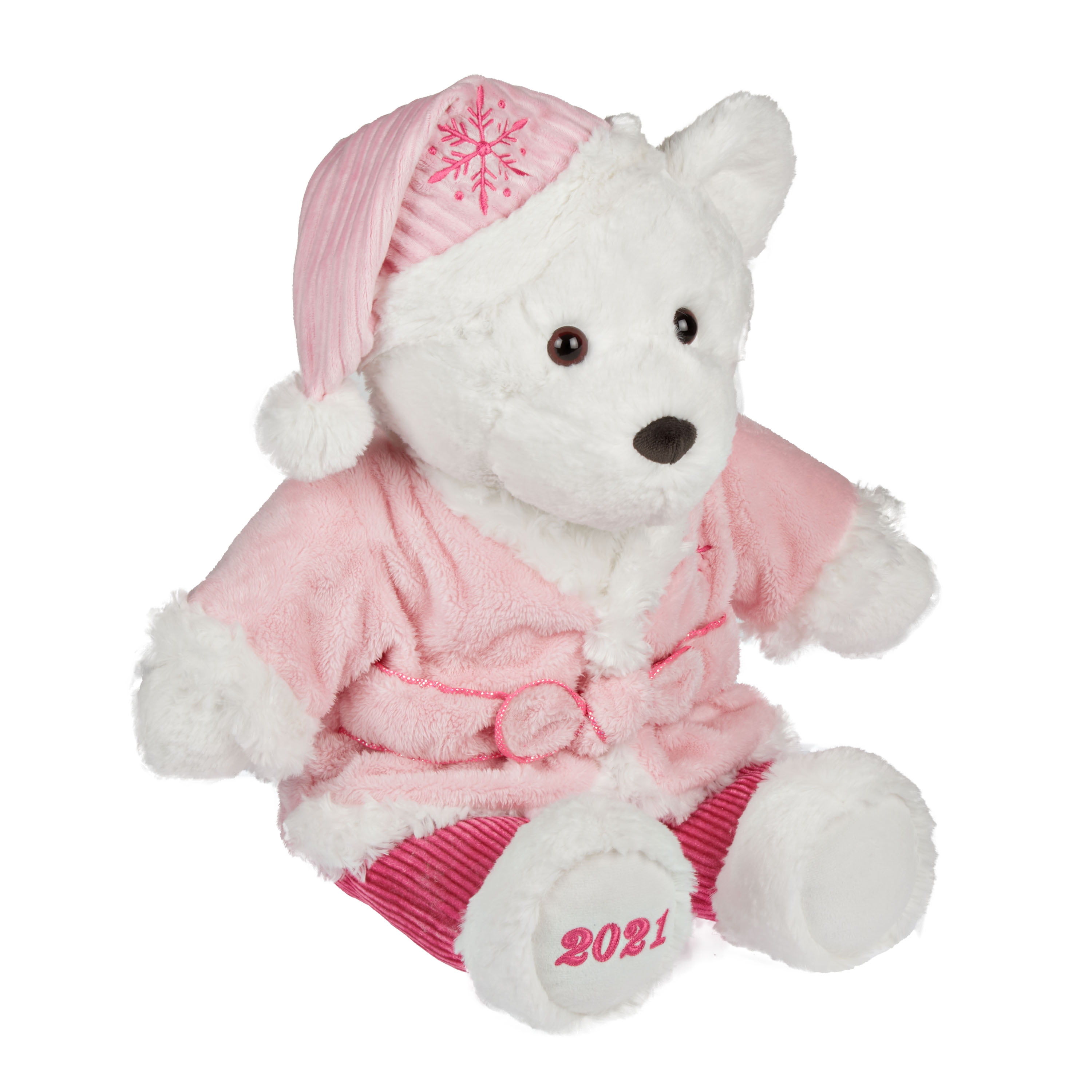 Oitscute Teddy Bear with Pink Dress Bonnet Stuffed Animal Soft Plush Toy  17” New