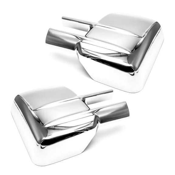 Sizver Chrome Towing Mirror Coverss For 1999-2006 Chevrolet Silverado 2500HD/99-06 Chevrolet Silverado 3500HD/99-06 GMC Sierra 2500HD/99-06 GMC Sierra 3500HD *Not fit Regular Mirrors*