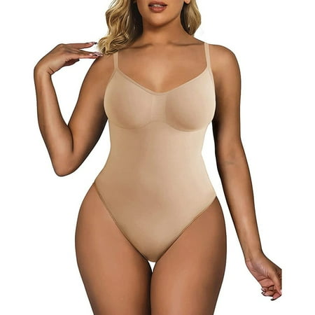 

Slimming Bodysuit Seamless Thongs Women Shapewear Corset Nude-2XL