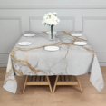 thumbnail image 3 of White Marble Gold Line Pattern Square Tablecloth,Waterproof Square Table Cover,Wipeable Spillproof Washable Table Cover for Home Kitchen Party Decor 52"x52"(132x132cm), 3 of 6