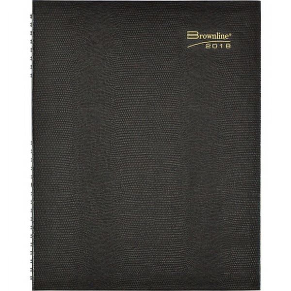 Rediform REDCB950CBLK Coilpro Twin Wire Weekly Planner, Black - 8.5 x 11 in.