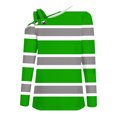 thumbnail image 3 of CLOISE Womens Tops Fall Fashion Striped Shirts V-Neck Long Sleeve Cold Shoulder Blouses Casual Colorblock Hollow Asymmetrical Tees Flowy Outfits Green L, 3 of 4
