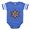 Royal Blue, variant on CafePress - Gold And Red Snowflake - Cute Infant Baby Football Bodysuit