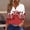 Rouge, variante sur Chandails en Molleton avec Renards Blouses Extra Longues Manches Longues Justaucorps en Dentelle Col en V Tuniques pour Femmes Blouse Mignonne pour Femmes Super Top Ample Tops d'Entraînement pour Femmes Haut Chemise Fille Longue Chemise pour