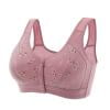 thumbnail image 3 of TIMIFIS Pinks Women Front Closure Daisys Bras No Underwire Push up Bra Plus Size Front Button Bra Breathable Wireless Bra, 3 of 3