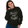 thumbnail image 4 of Christmas Merry and Bright Star Women Crewneck Sweatshirt Brisco Brands S, 4 of 6