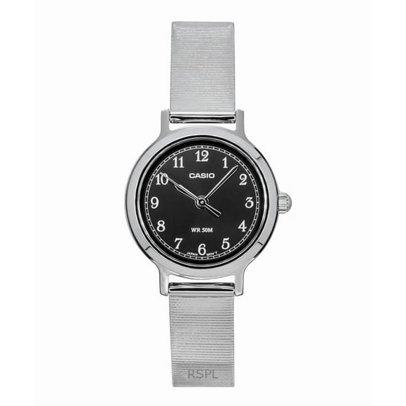 Casio Standard Analog Stainless Steel Black Dial Quartz LTP-B170D-1BV Womens Watch