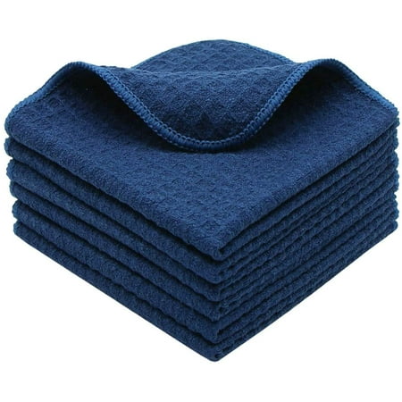 

Waffle Weave Kitchen Towels Thick Microfiber Dish Drying Towels Absorbent Tea Towels Hand Towel Lint Free