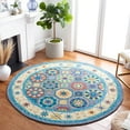 thumbnail image 2 of SAFAVIEH Metro Audra Medallion Area Rug, Blue/Ivory, 6' x 6' Round, 2 of 8