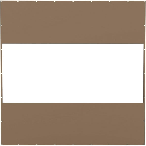 CoSoTower Heavy Duty Outdoor Clear Panel Curtain, 18 OZ Waterproof PVC Polyester Curtain, Weather Resistant & Tearproof for Patios, Gazebos, Pergolas, Privacy Screen (10'H X 10'W, Brown)