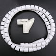 thumbnail image 6 of 1\.5/2m Flexible Spiral Cable Organizer Storage Pipe Cord Management Cable Winder Desk Tidy Cable Accessories White 16mm*1.5m+clip 16mm, 6 of 9