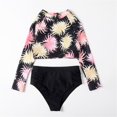 thumbnail image 6 of Toddler Swimsuit Girl Big Kids Summer New Swimsuit Long Sleeved Swimsuit Two Piece Set Crushed Beach Swimsuit Baby Girl Bathing Suit,Size 9-10 Years, 6 of 6