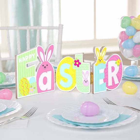 Happy Easter Tabletop Screen Decoration, Home Decor, Easter, 1 Pieces