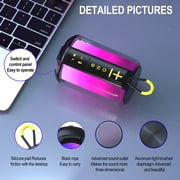 Jierben Bluetooth Speaker Waterproof, Bluetooth 5.3 Shower Speaker, 16W 5H Playtime, AUX-in/TF Card, Colorful RGB Lighting, Waterproof Speaker