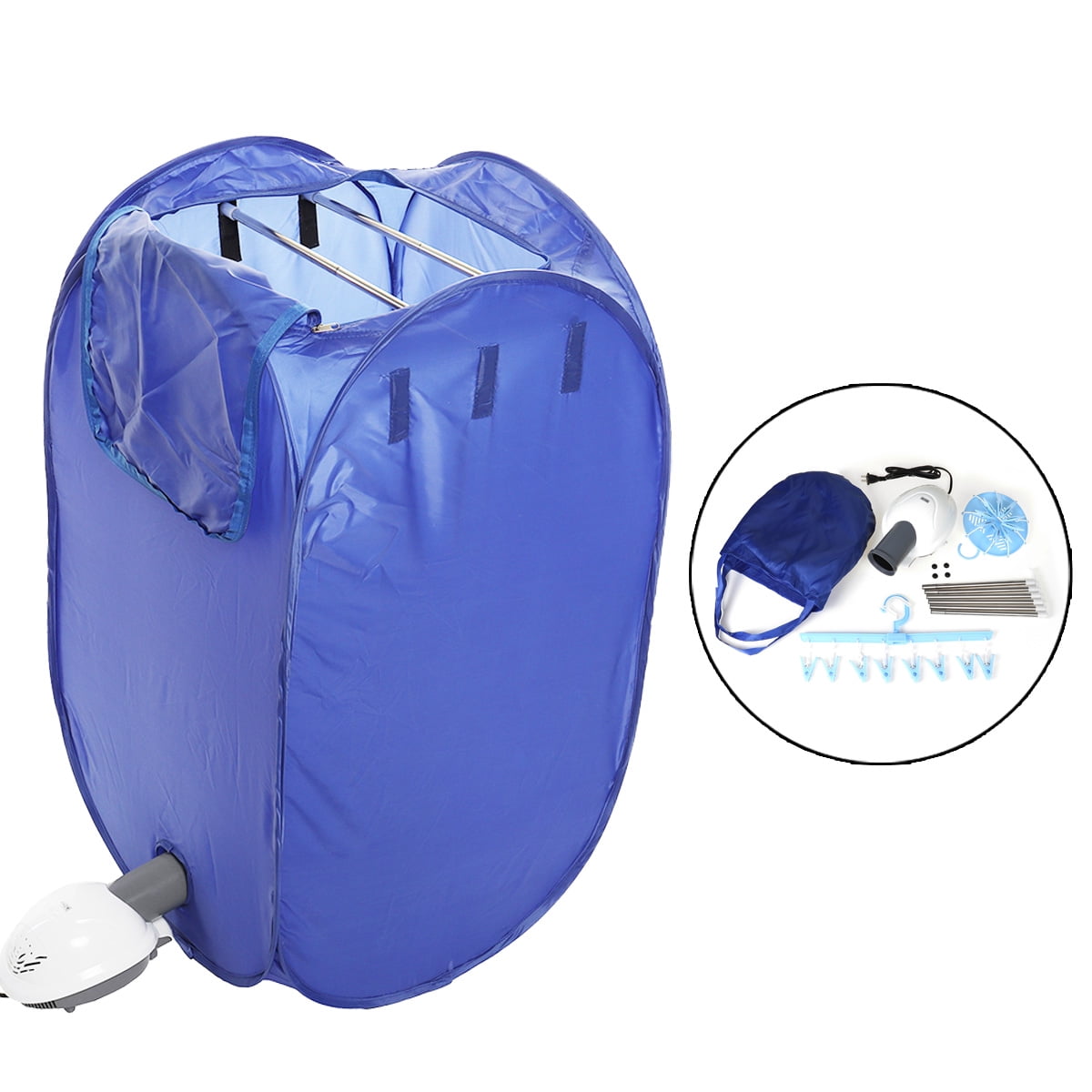 Mini Dryer,Portable Clothes Dryer,Blue Mini Folding Ventless Electric