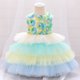 thumbnail image 1 of Herrnalise - Vestidos formales de princesa para niñas pequeñas con degradado de color, malla de hilo, flores, fiesta de cumpleaños, 1 of 8