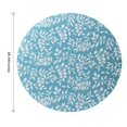 thumbnail image 2 of ziyahi Round PVC Tablecloth Waterproof Table Cover Home Decor Blue Leave, 2 of 9