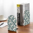 thumbnail image 5 of Picia Flower Pattern Wood Bookends for Shelves,Non-slip Bookends, Heavy Duty Wooden Bookend Support,1 Pair, 5 of 8
