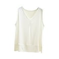 thumbnail image 2 of Timegard Tank Tops for Women Summer Pajamas Loose Soft Loungewear V Neck Ruched Sleeveless Tee Tops, 2 of 6
