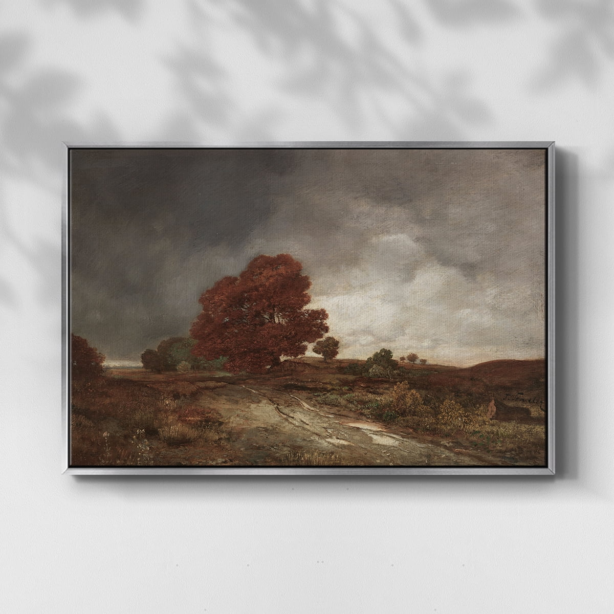 Vintage Landscape-CCCXIII By Wexford Home Framed in Silver Wood Gallery Wrapped Canvas 25 in. x 37 in.