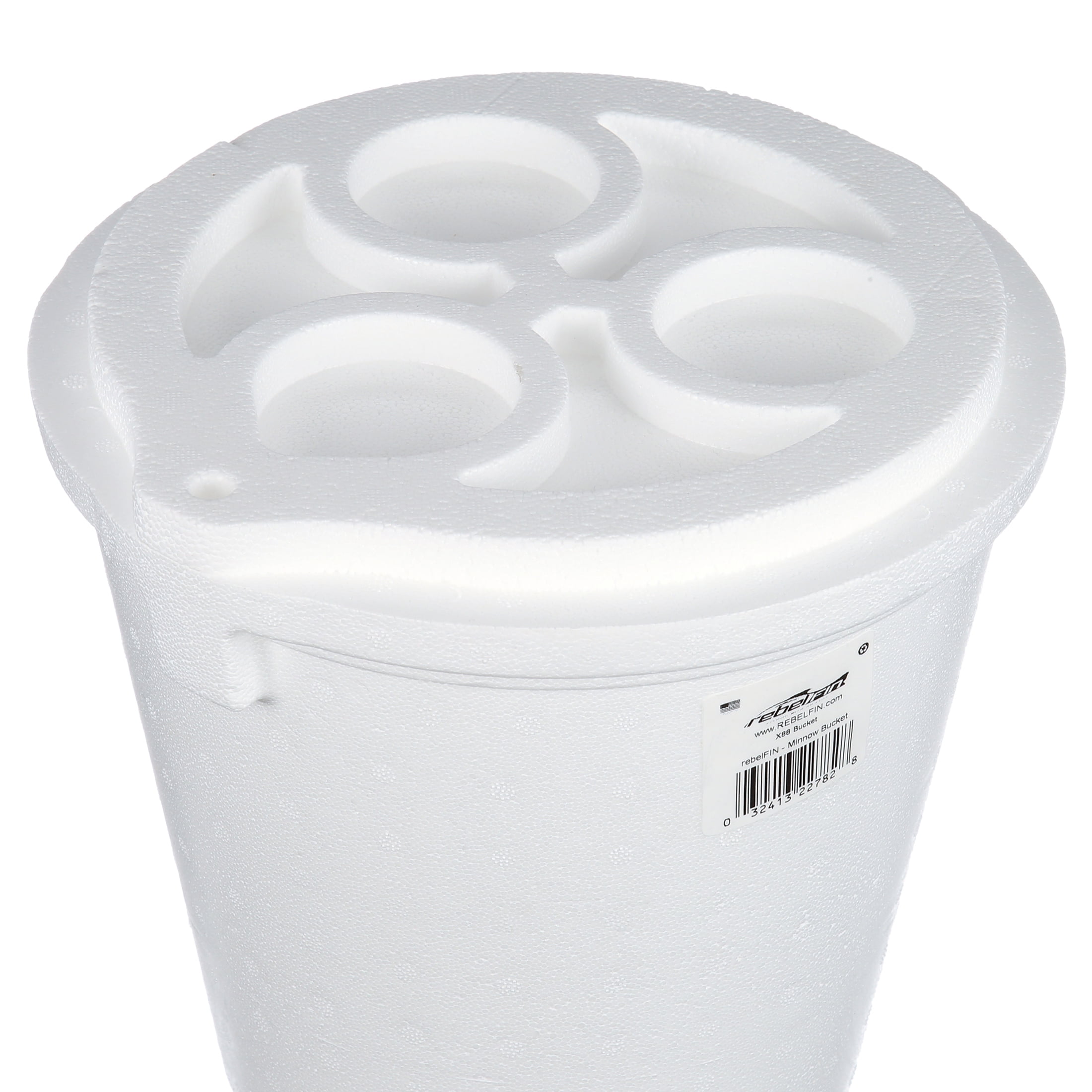 rebelFIN Fishing Minnow 8qt Bait Bucket with Carry Rope and Lid
