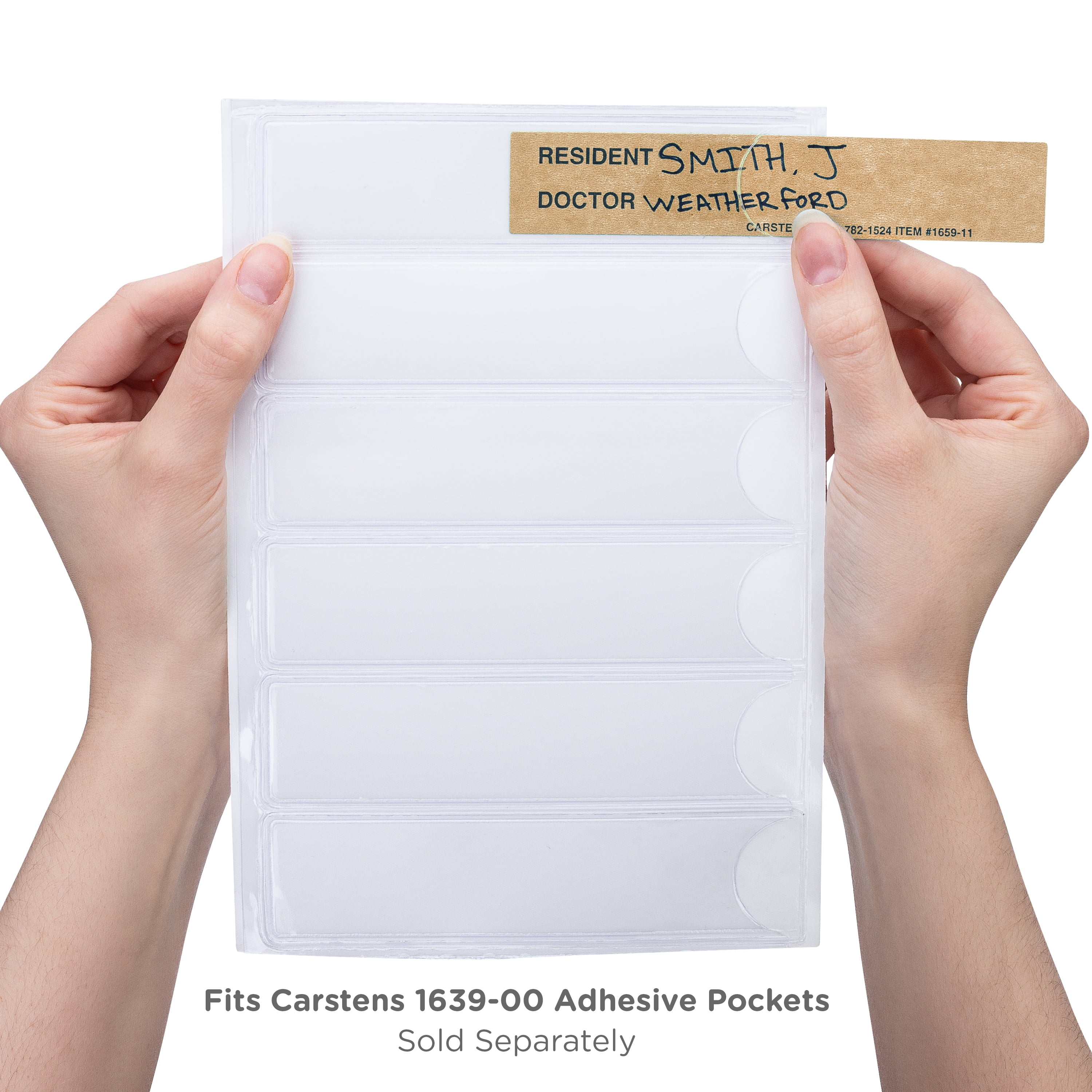 Carstens - Tan Resident / Doctor Preprinted ID Cards for 1.5 – 4” Ring Binder Spines - Pack of 100 (1659-15) - Ideal Medical Record Labels for 3 Ring Binders