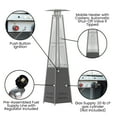 thumbnail image 4 of Sol Patio Outdoor Heating-Slate Gray Stainless Steel Pyramid 42,000 BTU Propane Heater with Wheels for Commercial &, 4 of 7