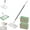 0*cloth, variant on Disposable Dust Mop with 1/3/4/5/10 Reusable Cloths, Reusable Clamp Mop with Short Stainless Steel Handle, Mini Sweeper Mops with Pressure Clamping System, Apply to Window and Furniture