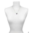 thumbnail image 3 of Delight Jewelry Silvertone Christmas Lights - Purple Resin Mother & Daughter Heart Necklaces (Set of 2), 19"+2", 3 of 4