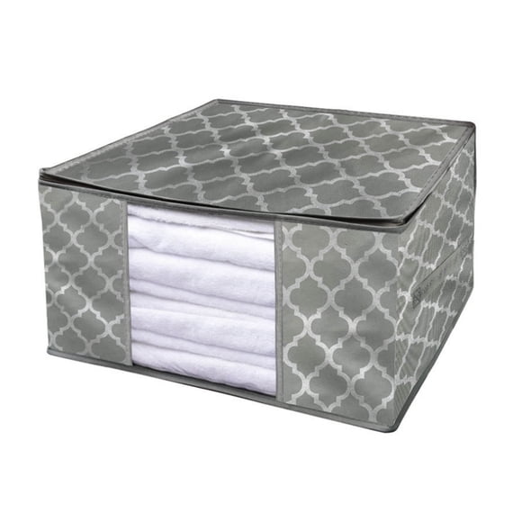 Fiudx Bolsa de Almacenamiento, Cierre de Doble Cremallera, Asa Reforzada, Gran Capacidad para Colchas y Ropa, Portátil y Plegable, Organización Versátil, Uso En Dormitorio o Casa, Talla S/M