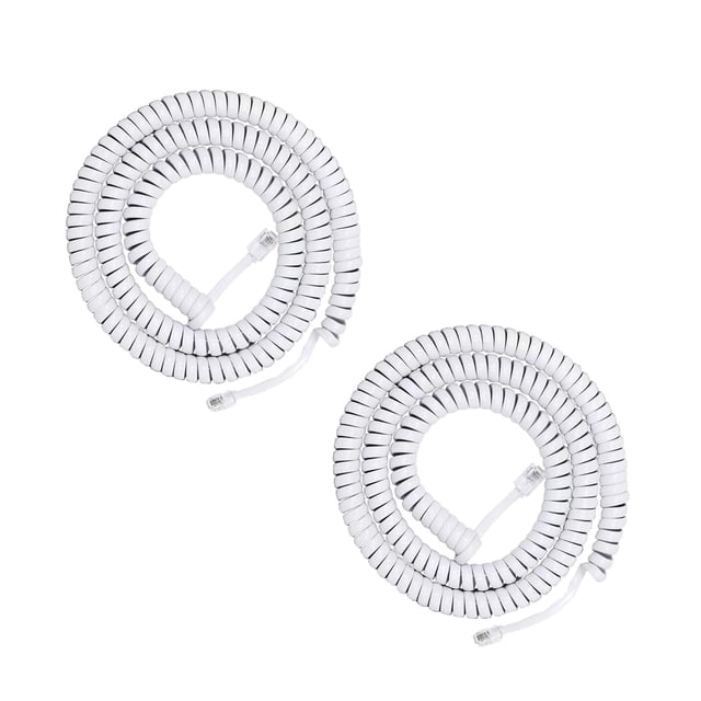 Telephone Cord, 6 Feet Uncoiled Phone Cord Works with All Corded Landline Phones,Handset Cord, Universally Compatible,for Use in Home or Office, Telephone Accessory