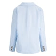 thumbnail image 5 of Boys Seersucker Blazer Jacket, Lightweight Breathable Kids Casual Dressy Suit Coat, Modern‑Fit Long Sleeve Outerwear for Back to School Daily Leisure Wear(Light Blue,5-6 Years), 5 of 8