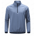 thumbnail image 2 of ZyeKqe Athletic Shirts for Men 1/4 Zip up Stand Collar Long Sleeve Casual Lightweight Stretch Fitness Running Workout Tops, 2 of 5
