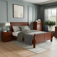 thumbnail image 2 of Furniture of America Arabella Wood 3-Piece Queen Bedroom Set in Cherry, 2 of 20