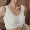thumbnail image 3 of Leey-World Warners Bras for Women Wirefree Women's Max Control Underwire Sports Bra High Impact Plus Size with Adjustable Straps Unlined Bra White,M, 3 of 7