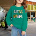 thumbnail image 2 of Mercatoo 𝐁ack to School Shirt Girls FIRST GRADE Oversized Sweatshirt First Day of School Teen Cute Pullover Tops Ho𝐨dies, 2 of 7