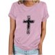 thumbnail image 2 of Fiudx Camisas para Mujer Camiseta Informal de Manga Corta con Cuello Redondo Estampada para Mujer, 2 of 4