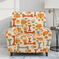 thumbnail image 2 of Kuiaobaty Pumpkin Paws Bone Recliner Chair Cover Large Heavy Duty Reclining Sofa Slipcover Nonslip Reclining Slipcover Breathable Recliner Couch Cover with Pocket for Pets Kids, 2 of 8