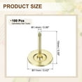 thumbnail image 2 of 100Pack Clavos de Tapicería, 11mmx15mm Clavo de Cabeza Plana, Oro, 2 of 7