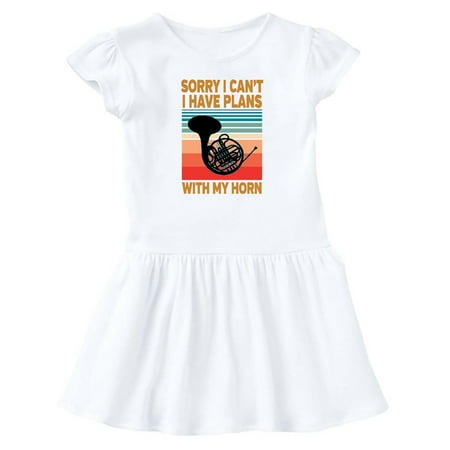 

Inktastic French Horn Music I Have Plans With My Horn Gift Baby Girl Dress