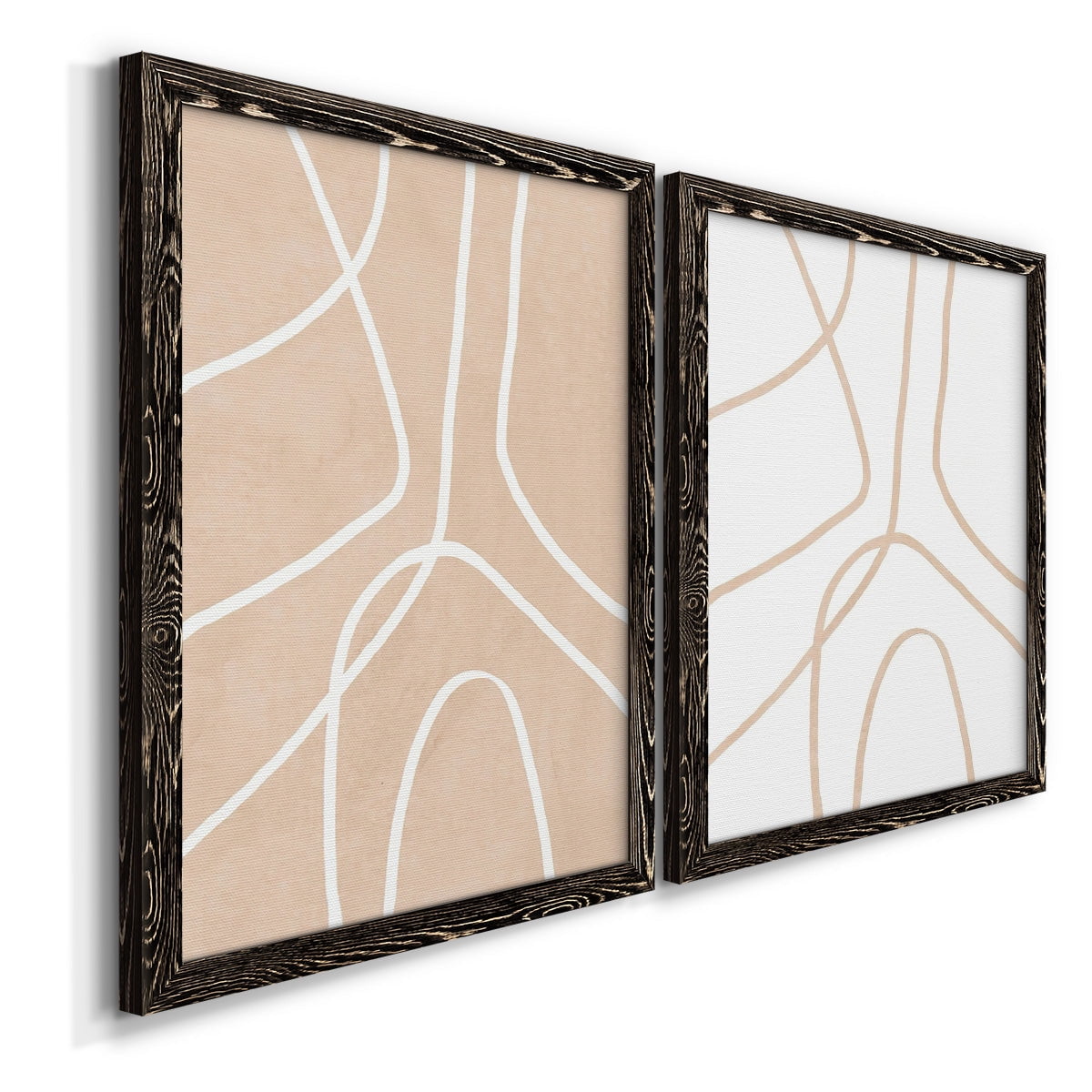 Clean Contour III - Premium Framed Canvas 2 Piece Set - Ready to Hang