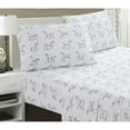 thumbnail image 2 of Melange Home Printed Design Cotton Collection 400TC Pleat Horses Bed Sheet Set Queen, 2 of 4