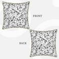 thumbnail image 3 of Xecao winter Ski Element Print Soft Velvet Decorative Throw Pillow Covers, Square Cushion Cases for Bed, Sofa, Living Room, Car, and Indoor Outdoor Use-20"x20", 3 of 8